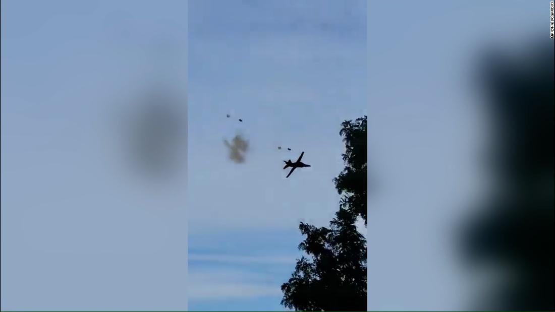 Video: See Michigan air show incident that forced pilots to eject from fighter jet