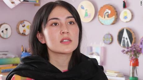 Zahra, a 20-year-old woman in Kabul, Afghanistan.