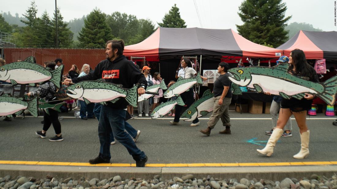 Klamath, California The Salmon Festival is not serving salmon this