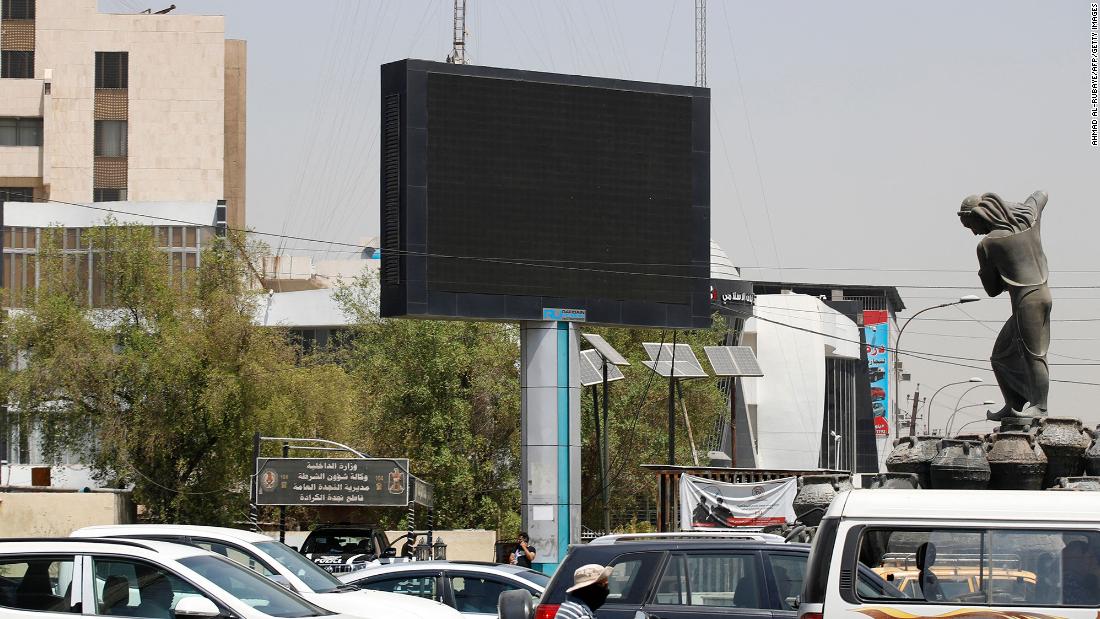 Iraq switches off electronic billboards after hacker broadcasts porn to passers-by