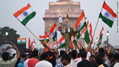 &#39;India is on the moon&#39;: Pride and joy as lunar landing burnishes country&#39;s image