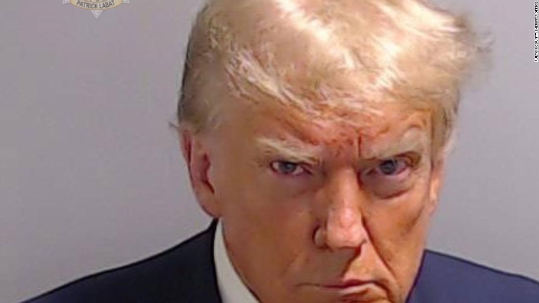 This &lt;a href=&quot;https://www.cnn.com/2023/08/24/politics/trump-mug-shot-analysis/index.html&quot; target=&quot;_blank&quot;&gt;booking photo&lt;/a&gt; of Trump was taken in Atlanta in August 2023. Trump was booked on more than a dozen charges stemming from his efforts to reverse Georgia&#39;s 2020 election results. His booking number was P01135809. He is the first former US president with a mug shot.