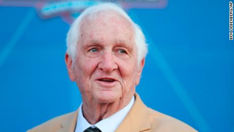 Former Dallas Cowboys executive Gil Brandt looks on during the Pro Football Hall of Fame Enshrinement Ceremony on August 3, 2019 in Canton, Ohio.