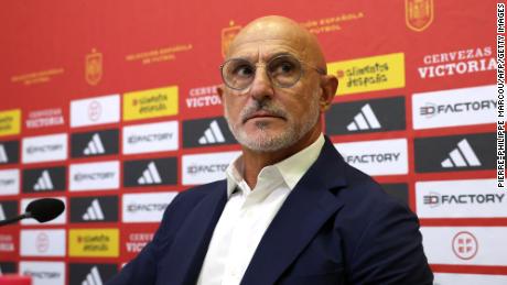 Spanish men&#39;s national team manager Luis de la Fuente apologizes for applauding Luis Rubiales&#39; defiant speech