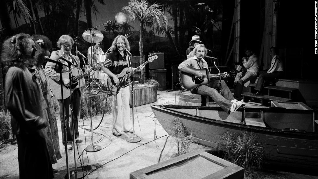 Buffett appears as the musical guest on &quot;Saturday Night Live&quot; in 1978. His breakout hit &quot;Margaritaville&quot; was released in 1977, and launched Buffett to national fame.