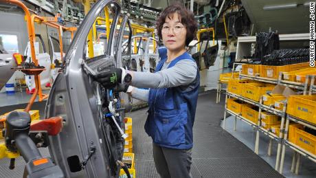 Hwang Ji-sun is a production worker for Hyundai Motor in Ulsan, South Korea.