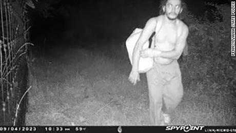 Danelo Cavalcante is seen in this image from surveillance footage released by Pennsylvania State Police.