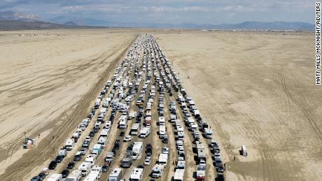 The mass &quot;exodus&quot; from Burning Man officially began Monday afternoon after event organizers lifted a driving ban