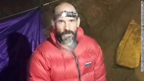 American caver Mark Dickey, 40, had been trapped inside the Morca Sinkhole in southern Turkey. 