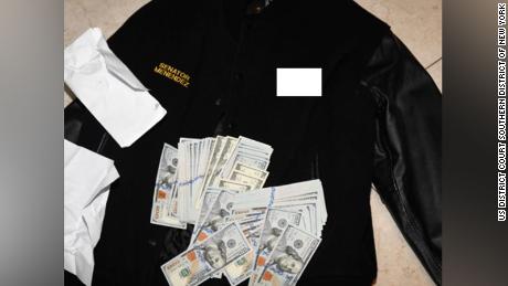 Cash was found inside this jacket with Menendez&#39;s name.