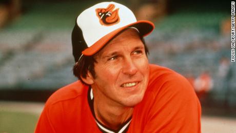 Brooks Robinson of the Baltimore Orioles looks on prior to the start of a Major League Baseball game circa 1975 at Memorial Stadium in Baltimore, Maryland.