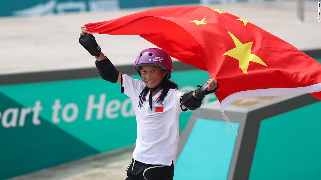 Skateboarder, 13, becomes China's youngest Asian Games gold medalist