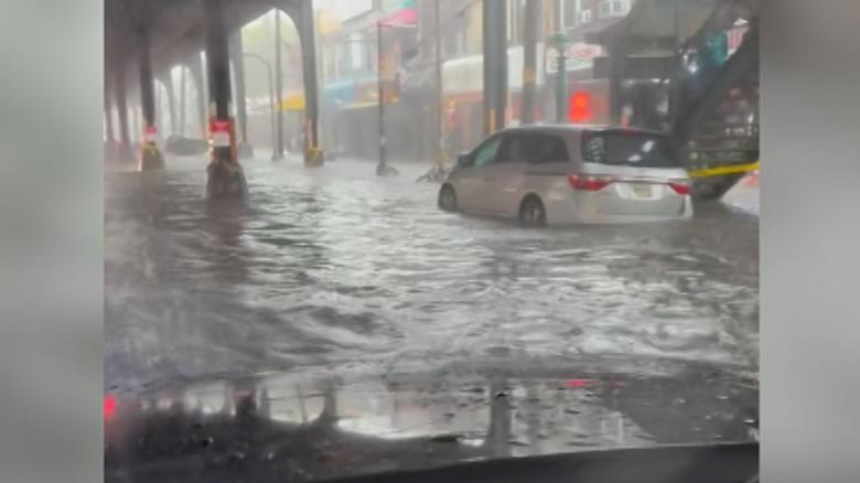 Watch: Heavy rains cause flooding throughout NYC