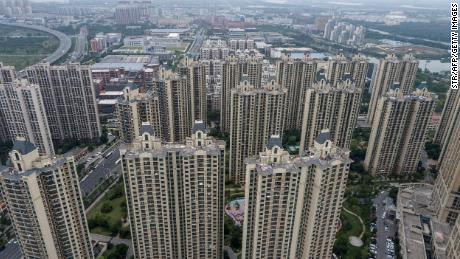 An Evergrande housing complex in Wuhan, in China&#39;s central Hubei province, on September 28, 2023 