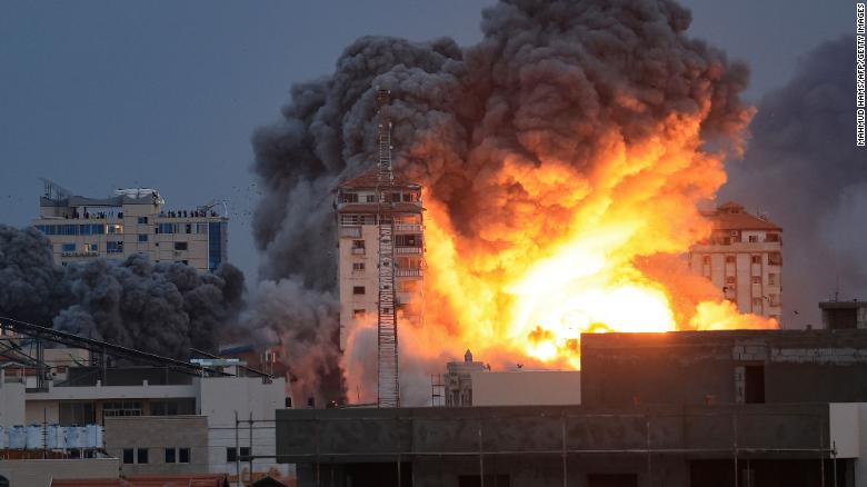Footage captures destruction throughout the day in Israel and Gaza