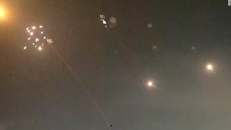 Video shows Israel's 'Iron Dome' missiles intercepting incoming rockets near Gaza