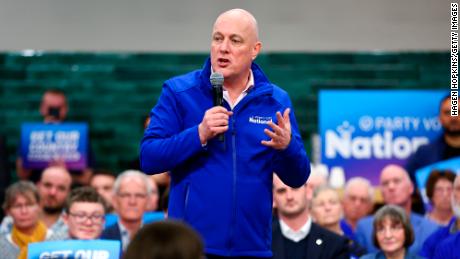 New Zealand National Party leader Christopher Luxon speaks during a National Party campaign rally on October 10 in Wellington, New Zealand.