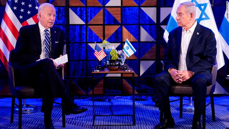 Watch Biden&#39;s full remarks arriving in Israel 