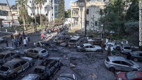 A view shows the aftermath of the deadly blast on Wednesday.