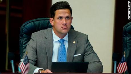 Florida Rep. Joe Harding looks up during a legislative session at the Florida State Capitol on March 7, 2022, in Tallahassee, Florida.