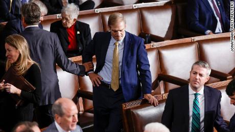 U.S. Rep. Jim Jordan (R-OH), the top contender in the race to be the next Speaker of the U.S. House of Representatives, stands on the floor of the House of Representatives after it became clear he would once again failed to win the Speaker&#39;s gavel during a third round of voting at the U.S. Capitol in Washington, U.S., October 20, 2023. REUTERS/Jonathan Ernst