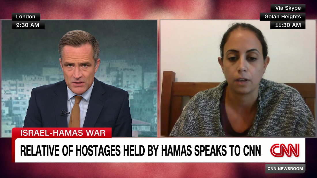 Relative of Israelis believed held hostage speaks to CNN