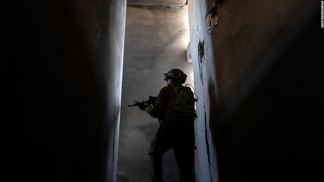An Israeli soldier in northern Gaza on November 8.