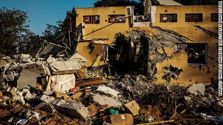 The aftermath of an unprecedented Hamas assault on communities near Gaza,seen at the Kibbutz in Be&#39;eri, Israel, Saturday, October 14.