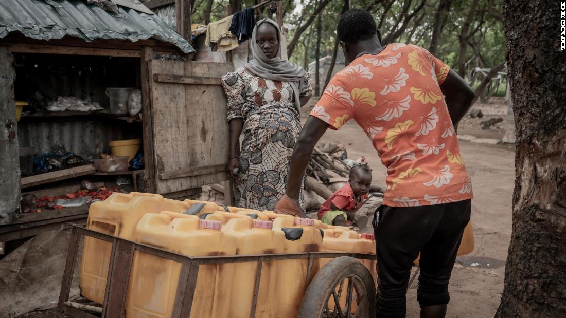 With Aisha almost full term, she is no longer able to go to fetch water and now has to pay up to N500 daily for it to be delivered to her home