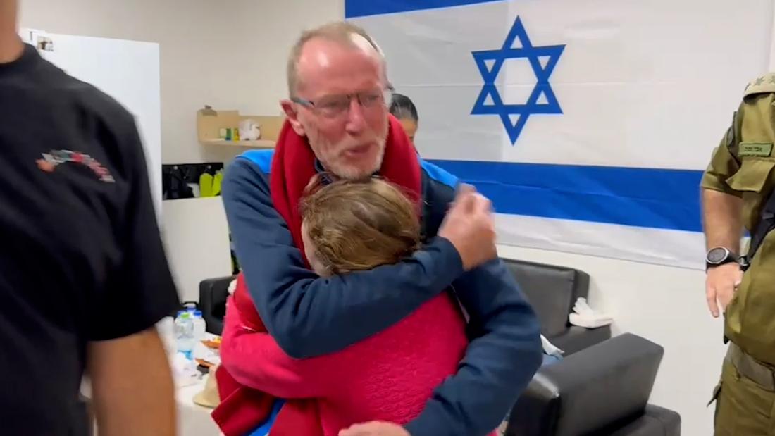 See moment 9-year-old presumed killed in Hamas attack reunites with father
