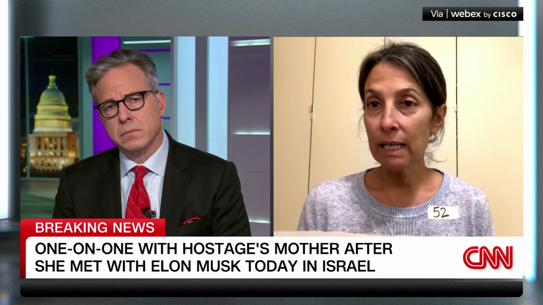 One-on-one with hostage's mother who met Elon Musk today