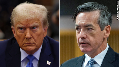 Former President Donald Trump, left, and Kenneth Chesebro