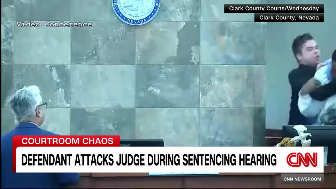 Las Vegas judge brutally attacked by man during sentencing