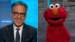 240201185250 tapper elmo split hp video Video: Elmo asked us all how we were doing. Jake Tapper decided to ask him too