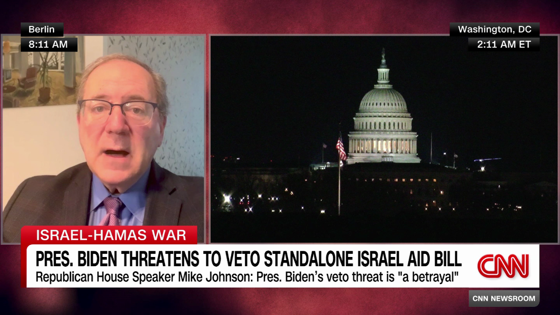 Biden threatens veto of House Republicans' standalone Israel aid bill