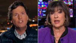 240207152334 tucker carlson christiane amanpour split for video screengrab hp video Video: Kremlin contradicts Tucker Carlson's claim about Putin interview. Hear what Amanpour thinks