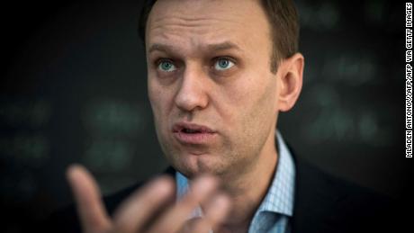TOPSHOT - Russian opposition leader Alexei Navalny speaks during an interview with AFP at the office of his Anti-corruption Foundation (FBK) in Moscow on January 16, 2018. The Kremlin&#39;s top critic Alexei Navalny has slammed Russia&#39;s March presidential election, in which he is barred from running, as a sham meant to &quot;re-appoint&quot; Vladimir Putin on his way to becoming &quot;emperor for life&quot;. (Photo by Mladen ANTONOV / AFP) (Photo by MLADEN ANTONOV/AFP via Getty Images)