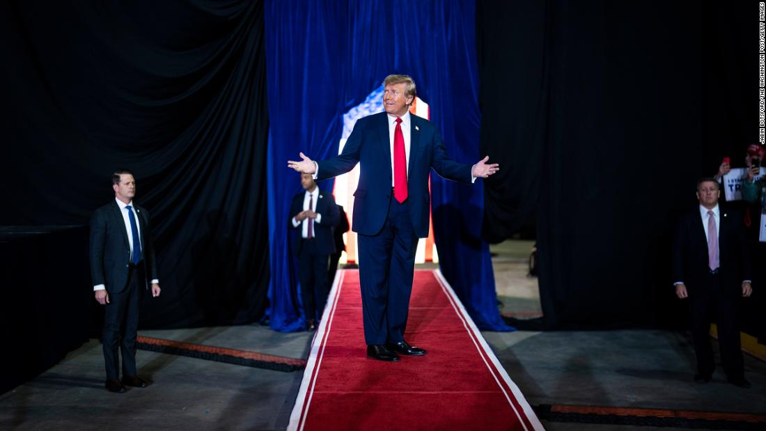 Trump delivers remarks at a campaign rally in Manchester, New Hampshire, in January 2024. Trump &lt;a href=&quot;https://www.cnn.com/2024/01/23/politics/trump-new-hampshire-primary/index.html&quot; target=&quot;_blank&quot;&gt;won the New Hampshire primary&lt;/a&gt;, moving closer to his third straight presidential nomination and a rematch with President Joe Biden in the fall.