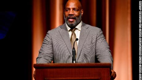 NEW YORK, NEW YORK - FEBRUARY 06: Jelani Cobb speaks onstage during The 2023 duPont-Columbia Award Winners announced at Awards Ceremony hosted by Norah O&#39;Donnell and Amna Nawaz at Columbia University on February 06, 2023 in New York City. (Photo by Eugene Gologursky/Getty Images for Columbia Journalism School)