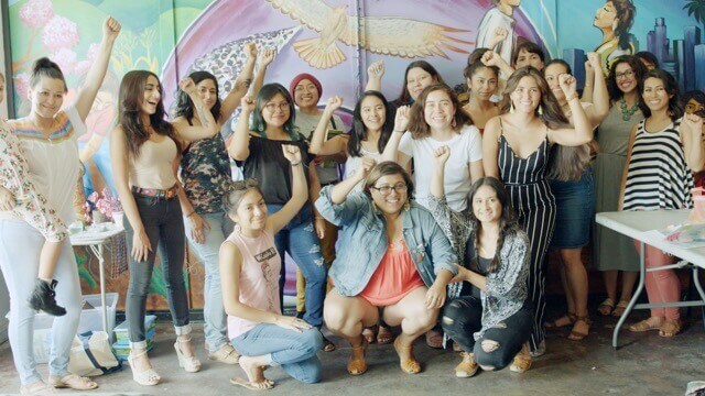 Members and staff of the California Latinas for Reproductive Justice in Los Angeles, Calif.